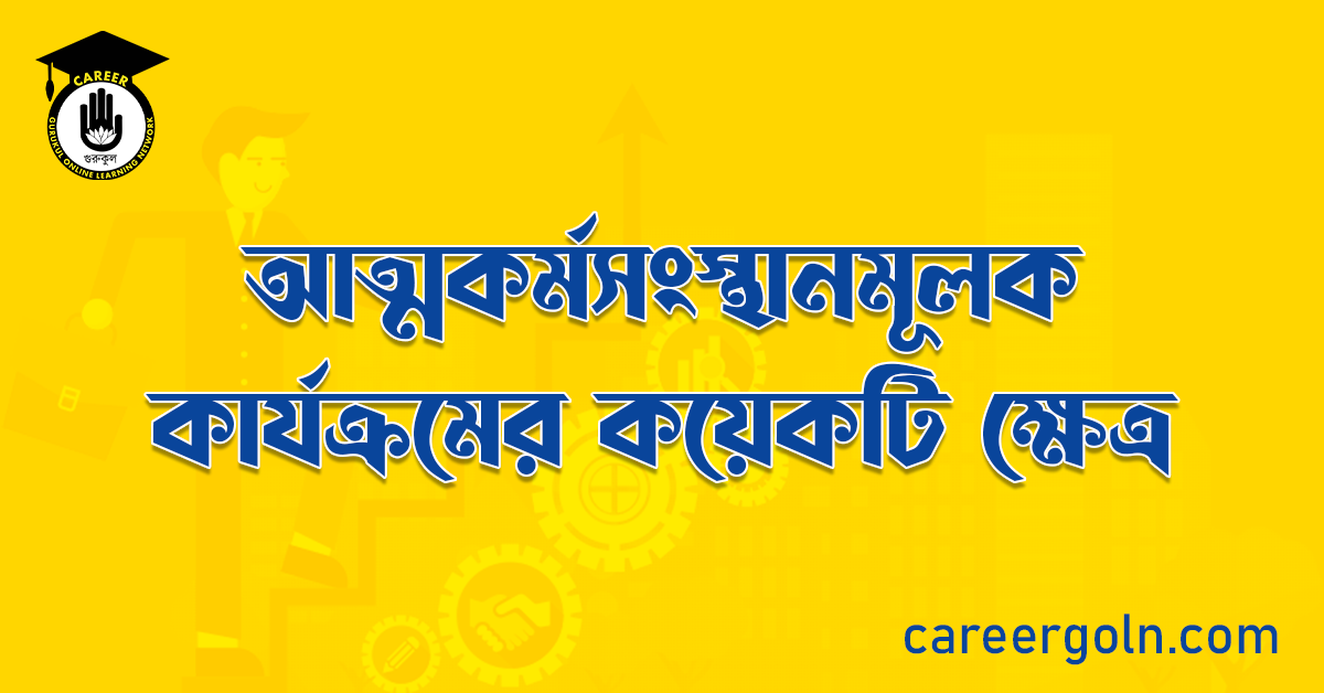 আত্মকর্মসংস্থানমূলক কার্যক্রমের কয়েকটি ক্ষেত্র 1 আত্মকর্মসংস্থানমূলক কার্যক্রমের কয়েকটি ক্ষেত্র