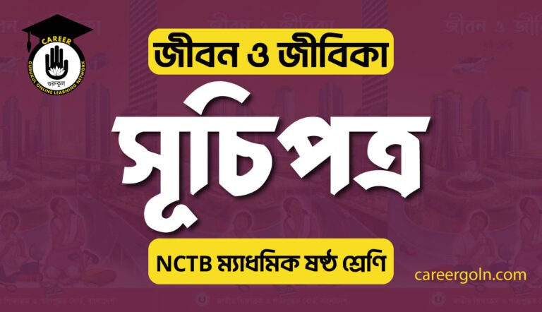 NCTB ম্যাধমিক ষষ্ঠ শ্রেণি জীবন ও জীবিকা সূচিপত্র
